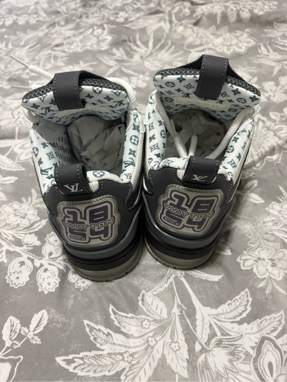 Louis Vuitton Black and White Athletic Sneakers - Picture 4 of 6